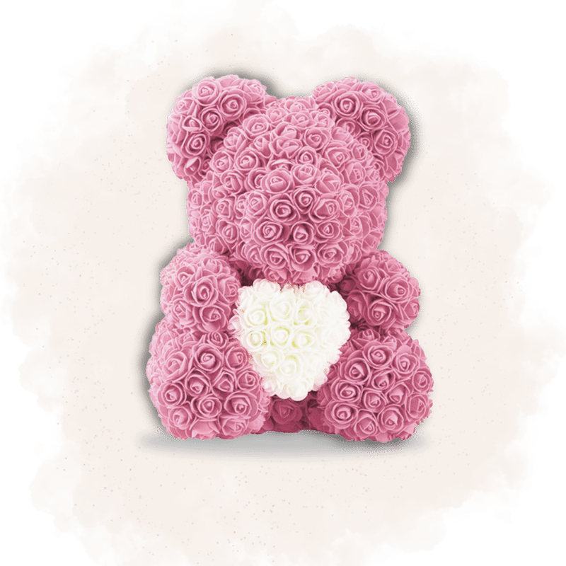 Ours en Fleur Rose