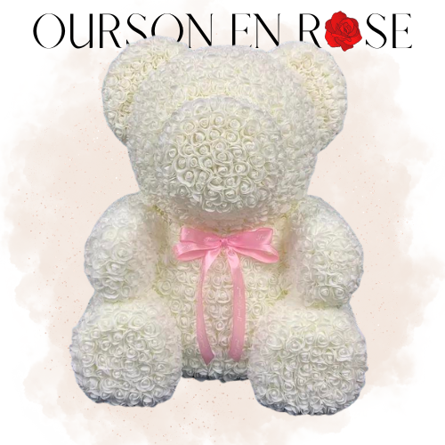 Ours en Peluche avec des roses