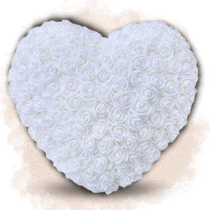 fleur en cœur blanche