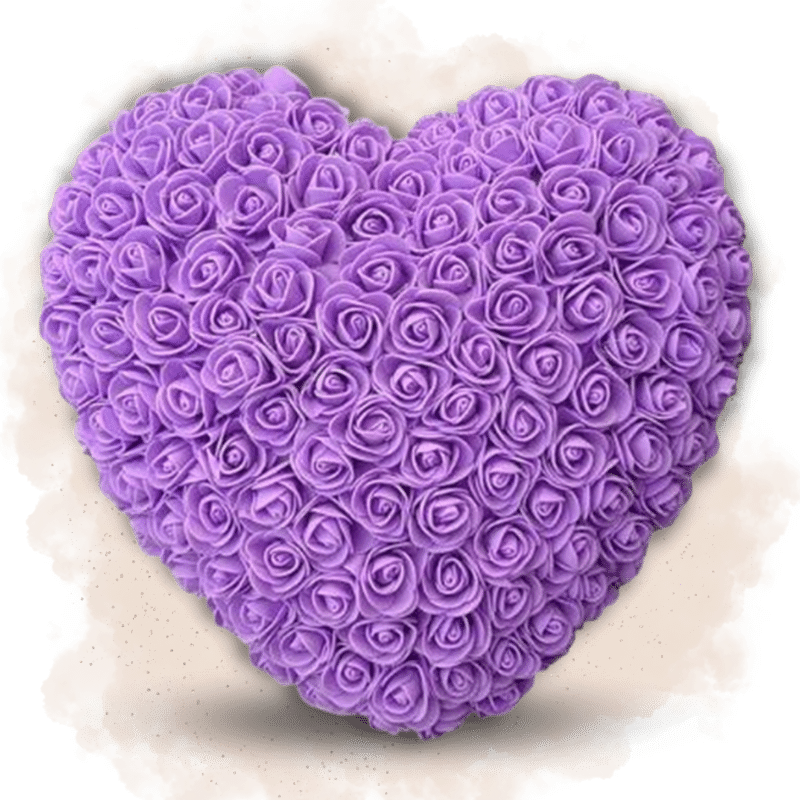 cœur en rose violet