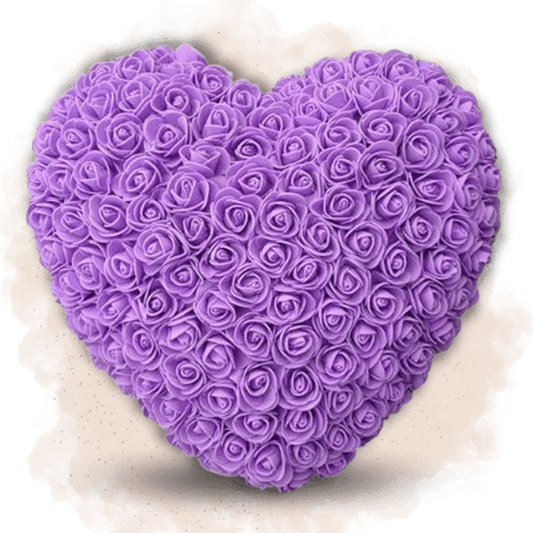 cœur en rose violet