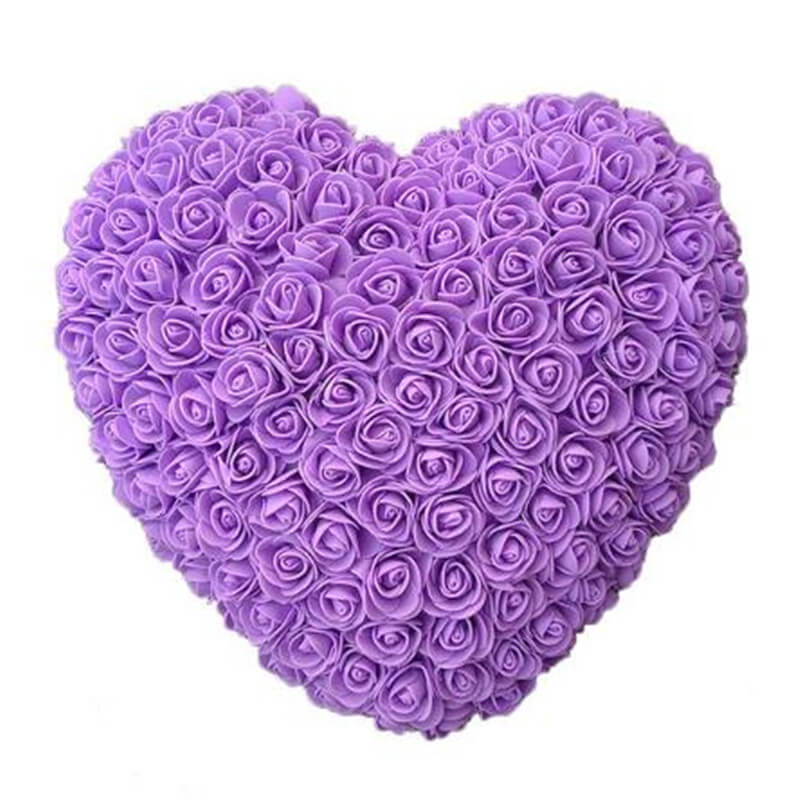 cœur en rose violette