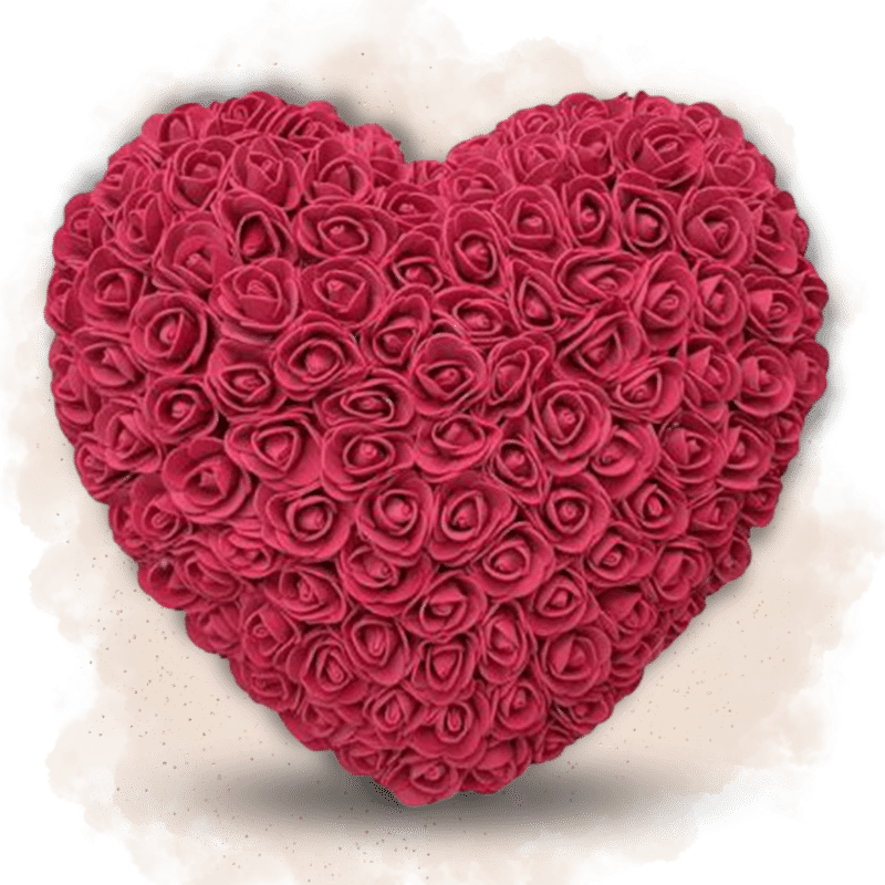 cœur en rose rouge