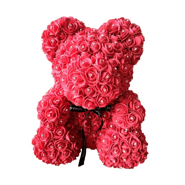 ours en rose avec perle