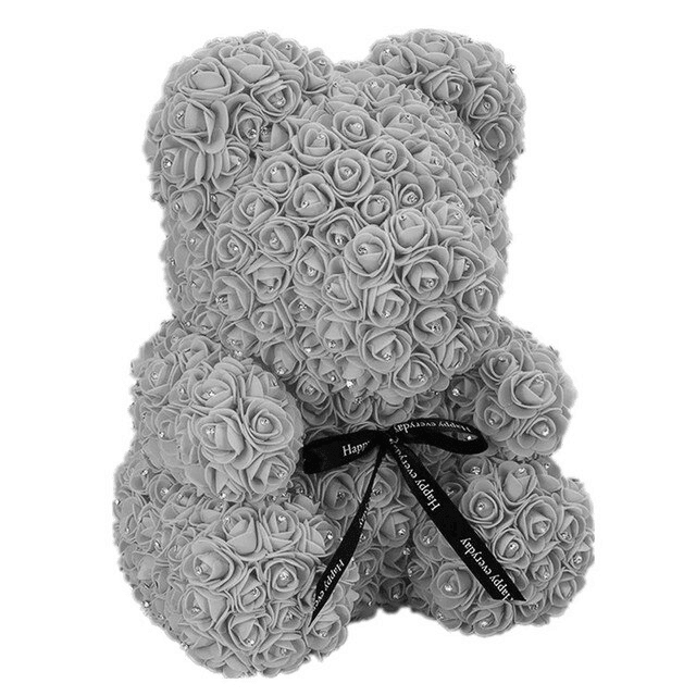 Doudou ours top gris