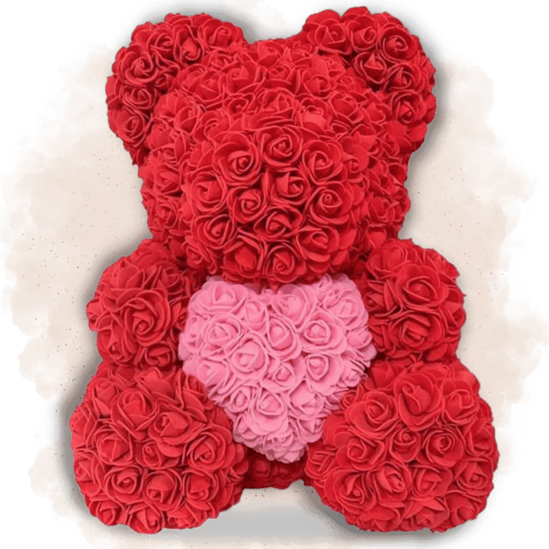 ours en rose eternelle rouge